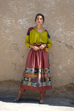 Load image into Gallery viewer, Embroidered Ikat Wrap Skirt