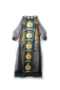 Amira Silk Dyad Ikat Evening Dress