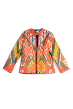 Load image into Gallery viewer, Quilted Reversible Short Ikat Jacket