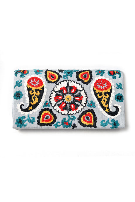 Embroidered Suzani Clutch